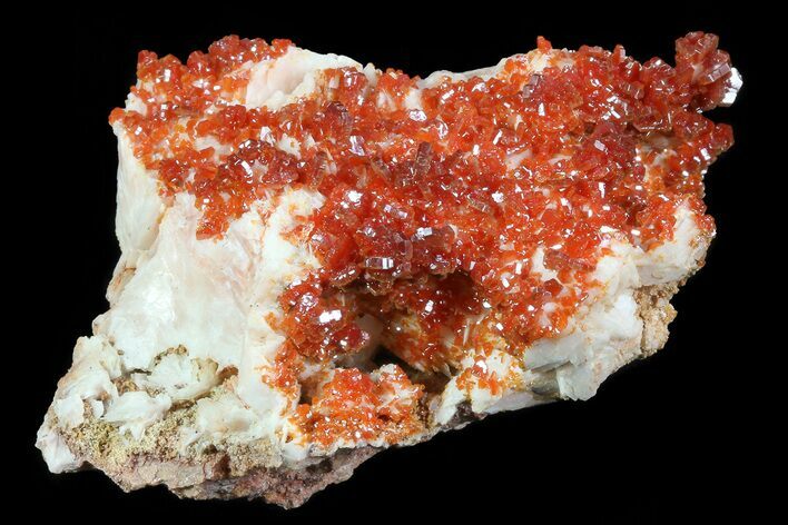 Ruby Red Vanadinite Crystals on Pink Barite - Morocco #82380